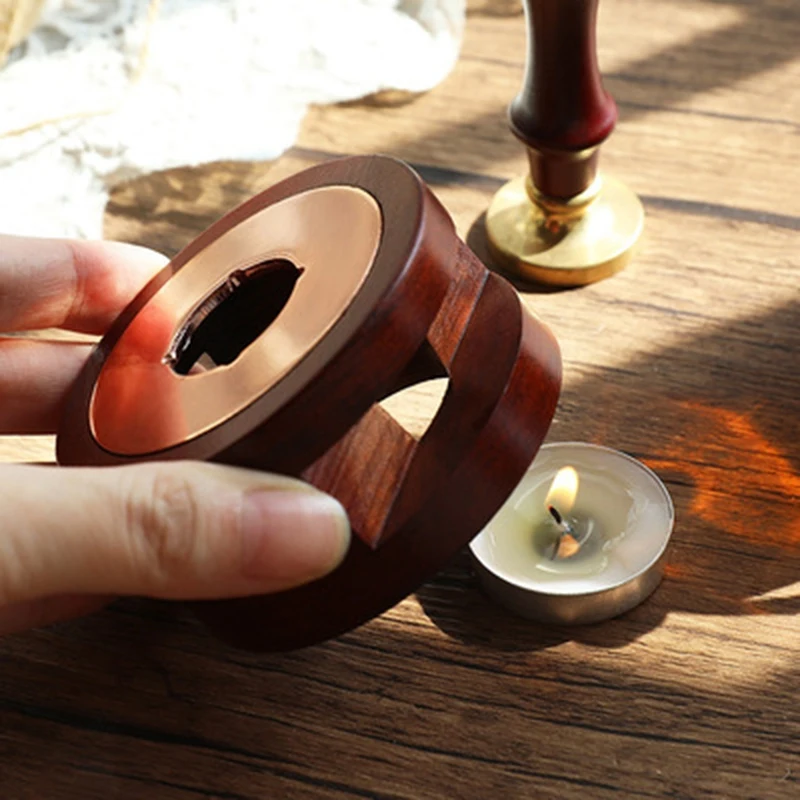 1 Комплект комплект восъчни уплътнения Пещ за свещи Топене на дърво и метална лъжица за восъчен печат Минималистичен печат за печки DIY занаятчийски инструмент