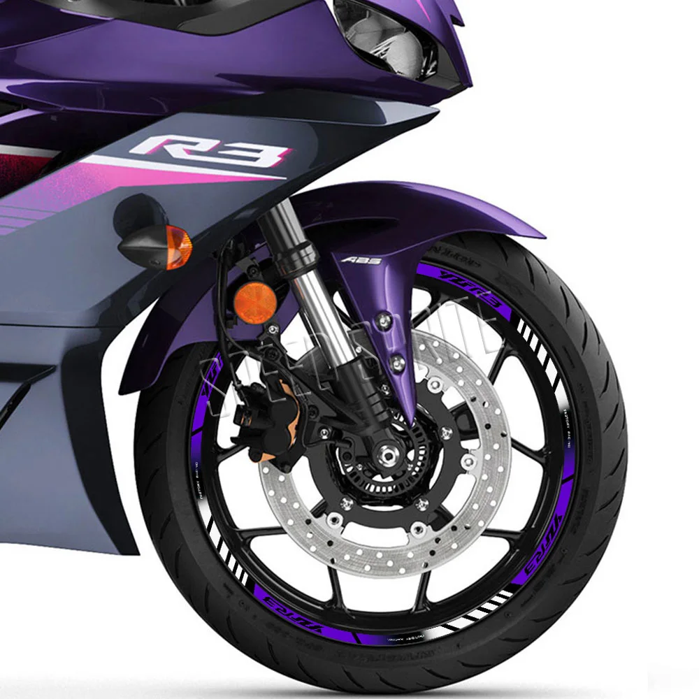 За Yamaha R3 YZF-R3 YZFR3 Светлоотразителни аксесоари за мотоциклети Стикери за колела Вътре в главината Decals Rim Stripe лента водоустойчива