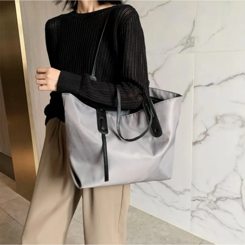  Дамска чанта с голям капацитет Oxford Cloth Shoulder Bag Пътуване до работното място Чанта за подмишници Преносима чанта за пазаруване в супермаркет