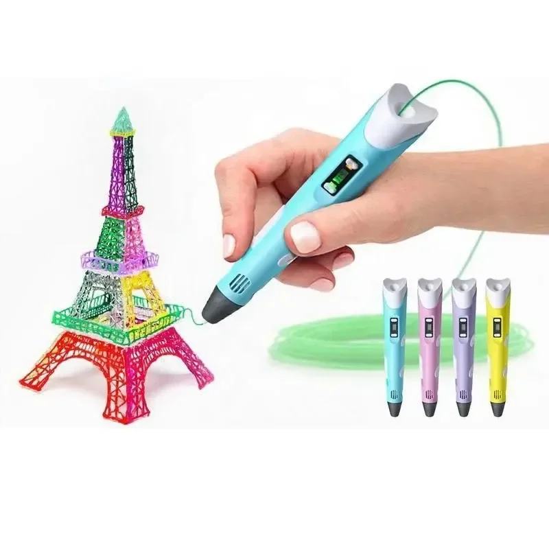 Kids 3D писалка ниска температура 3D рисуване печат писалка 3D творческа играчка съвместим PLA нишки играчки деца Коледа рожден ден подарък