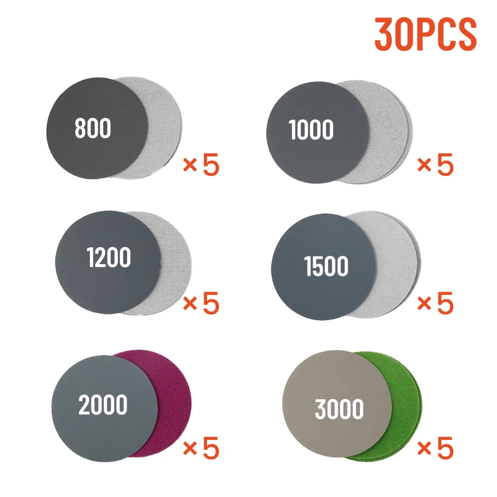  Висококачествени шлифовъчни дискове Шлифовъчни части 30бр 800 1000 1200 1500 2000 3000 Аксесоари за песъчинки Полезно износване Устойчивост