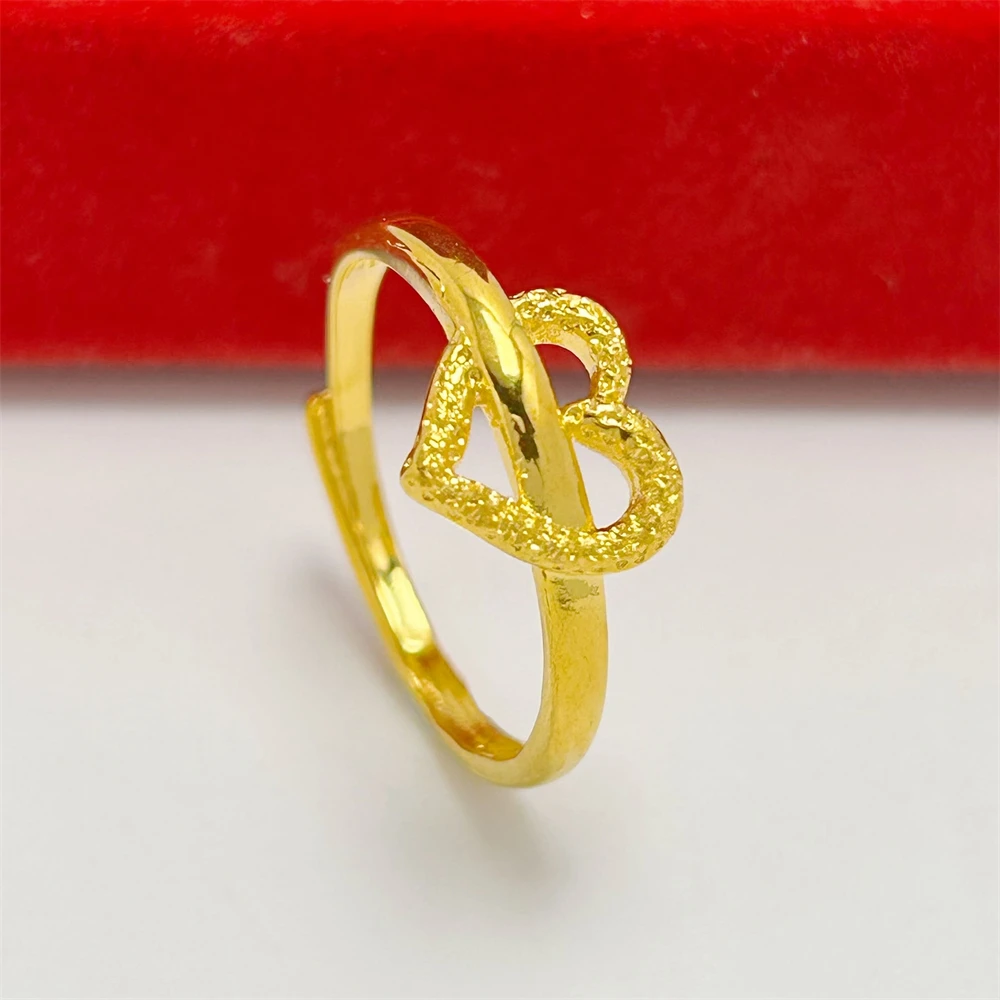 Сватбени пръстени за жени позлатени сърце пръст пръстен регулируеми Anillos Bague Femme годежни бижута аксесоари на едро