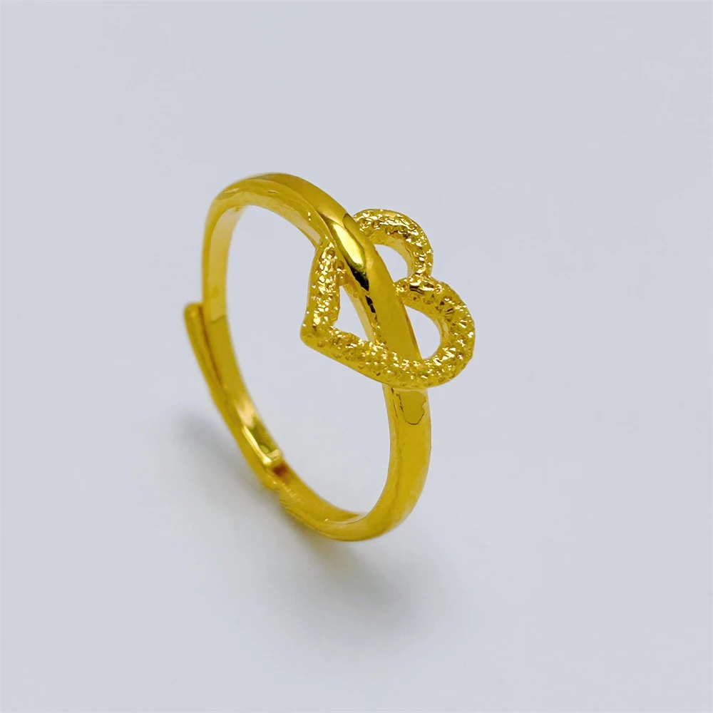 Сватбени пръстени за жени позлатени сърце пръст пръстен регулируеми Anillos Bague Femme годежни бижута аксесоари на едро