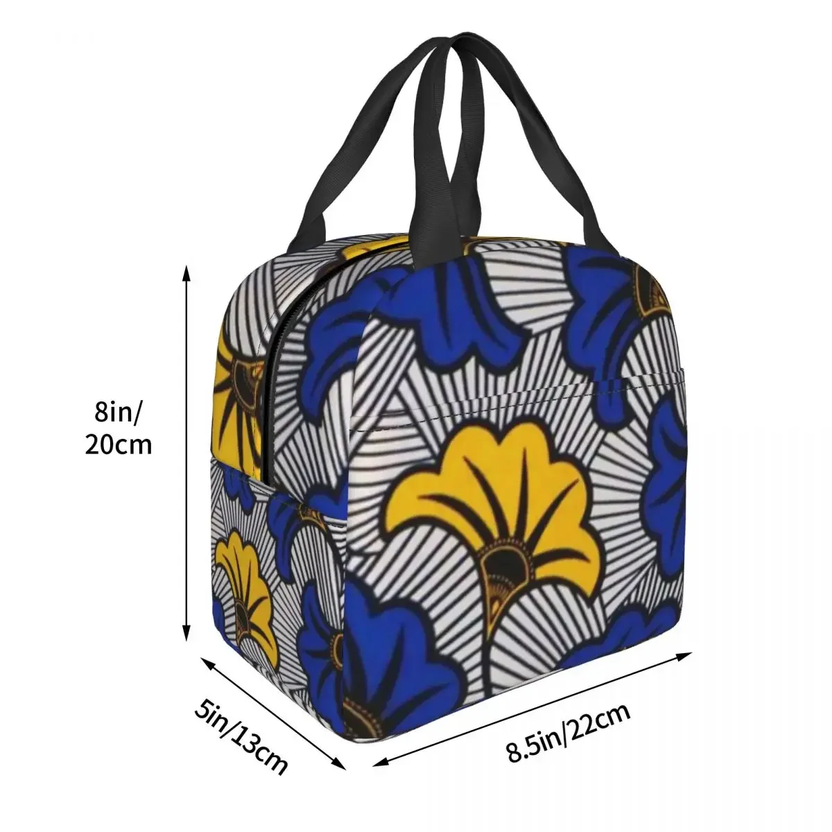 Персонализирана геометрична Анкара модел обяд чанта мъже жени термичен охладител изолирани кутии за обяд за студент училище lunchbag