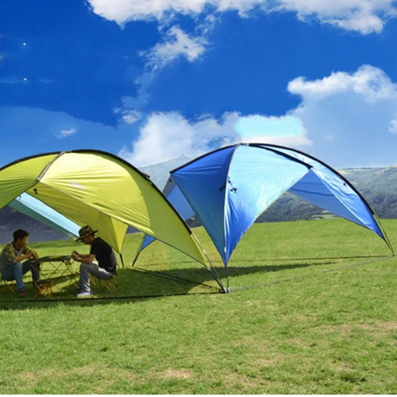 Открит къмпинг пикник 4.8 * 4.8 * 4.8 * 2m 3Side палатка пясъчен плаж сенник водоустойчив преносим риболовен балдахин беседки слънце подслон