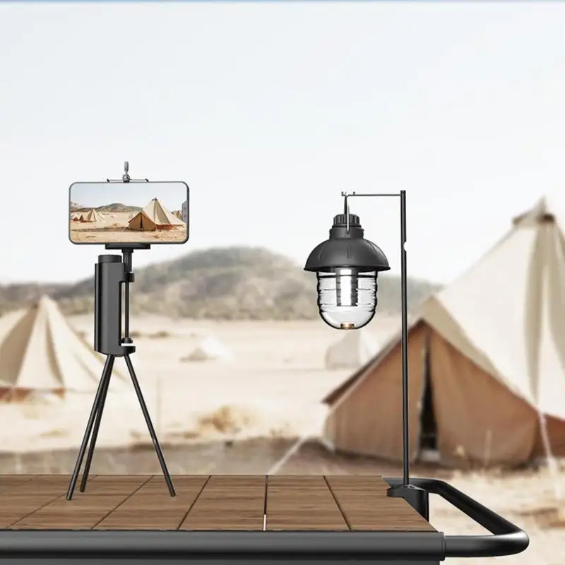 Къмпинг светлина стойка многофункционална камера притежателя стойка с 1/4 нишка интерфейс алуминиева сплав лагер светлина нощен риболов