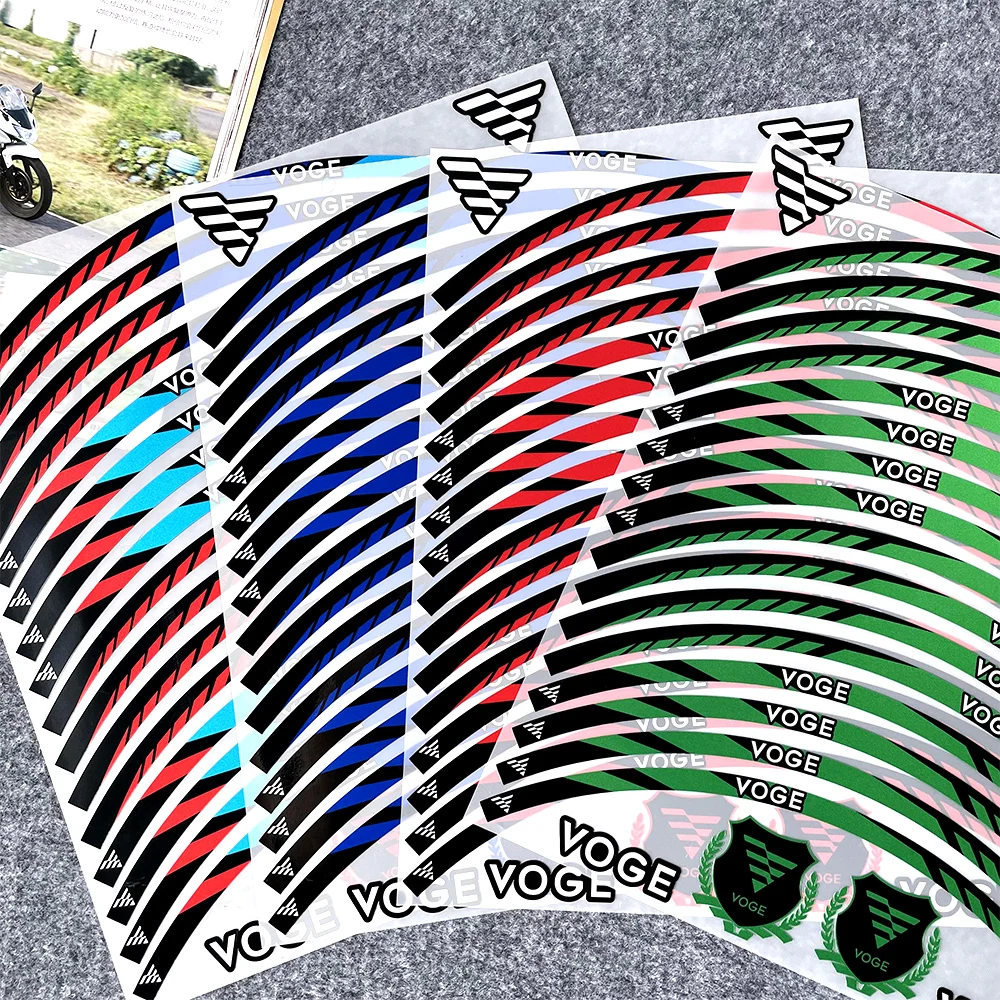 17'' Светлоотразителни аксесоари за мотоциклети Wheel Hub стикери Джанта Decal за Voge 300DS 500AC GP200R 500R Lx300ac 200R