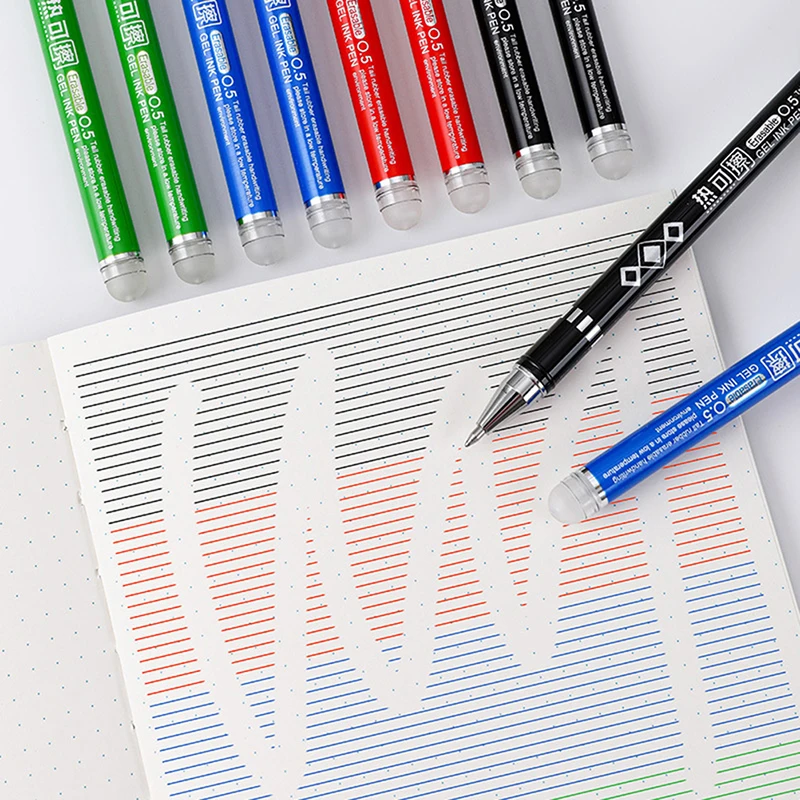 1Pc магия изтриваема писалка комплект цветни 0.5mm изтриваеми гел писалки миеща се дръжка за училище офис писане консумативи канцеларски