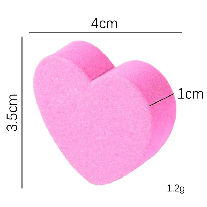 20pcs / Lot Розова гъба за нокти Пила за нокти Блокове Двустранен 180/240 Полиране шлифоване вар буфер сърце форма шкурка маникюр инструменти