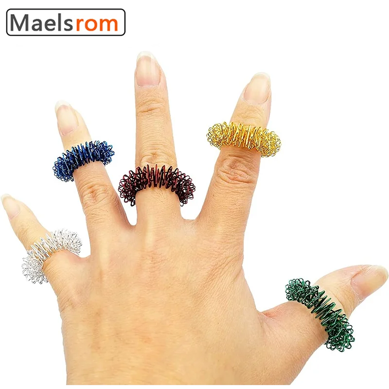 15 парчета Остри сензорни пръстени за пръсти Масаж Облекчаване на стреса Тийнейджъри Възрастни Насърчаване на циркулацията Ученици Възрастни Учители