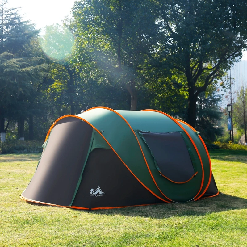 3-4Persons Pop Up Throw Tent Automatic Waterproof Large Space Family Outdoor Camping Portable Tourist Self-driving BBQ Equipment