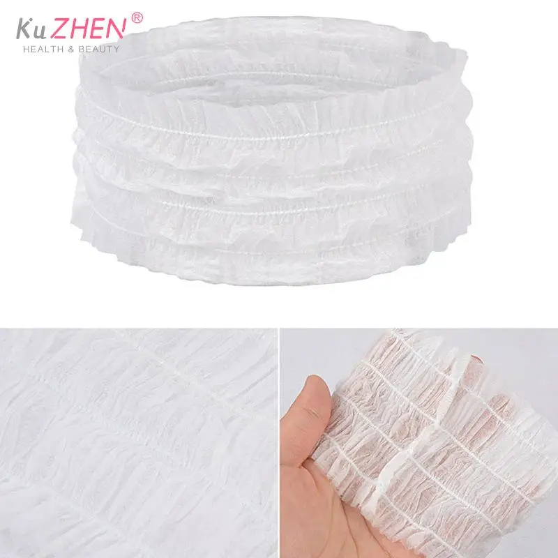 10PCS Бели спа ленти за лице за еднократна употреба Нетъкан плат лента за коса Мека грижа за кожата за жени момичета грим баня консумативи