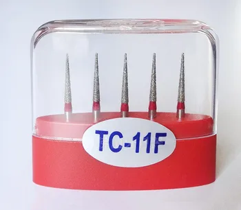 15pcs стоматологични диамантени борери TC-11F бормашина DIA-BURS за високоскоростен наконечник MediuJm FG 1.6M зъболекар лабораторни материали