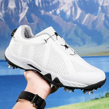 Популярни голф тренировки за дами Антихлъзгави обувки за ходене Мъже Черно бежово Фитнес Мъже Маратонки Добро качество Спортни обувки Жени
