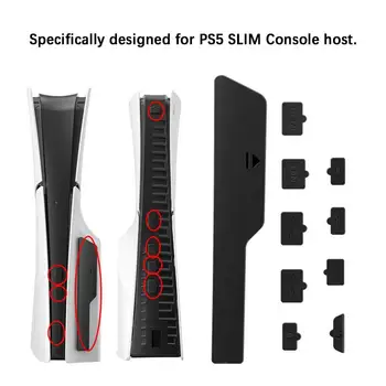 1 Комплект силиконови прахови щепсели HDMI интерфейс против прах капак прахоустойчив щепсел за PS5 SLIM игрова конзола хост USB интерфейс аксесоари