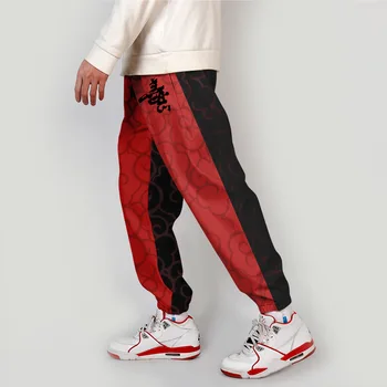 Y2k Man 3D аниме Sweatpants китайски стил фитнес джогъри хлабав панталони реколта ежедневни панталони корейски популярни дрехи мъжка мода