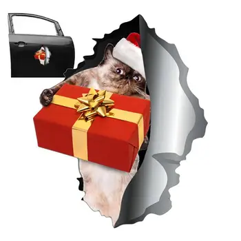 Коледа магнитна кола стикери котка автомобилни стикери хладилник магнити кола decal с 3D пляскане ефект хладилник Decal