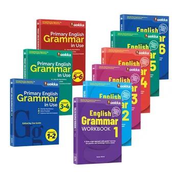9 Книги/Комплект Книга за писане на сок 1-6 клас Основна английска граматика в употреба Операционни книги Тетрадки Упражнения Книга