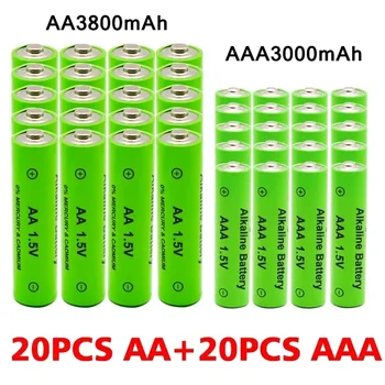  AA + AAA акумулаторна AA 1.5V 3800mAh / 1.5V AAA 3000mah алкална батерия фенерче играчка часовник MP3 плейър подмяна батерия NiMH