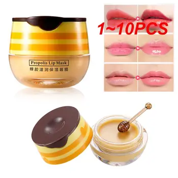 1~10PCS Honey Lip Balm Подхранваща основа за червило избледнява Lip Line Основа за устни Грим Хидратираща маска за грижа за устните Балсам за устни Пчелен балсам за устни