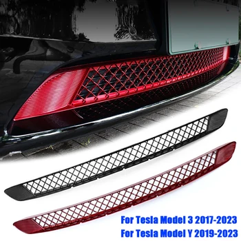 Кола Долна броня Анти насекоми Net Вътрешен вентилационен отвор Прахоустойчива решетка Net Cover за Tesla Модел 3 2017-2023 / Модел Y 2019-2023