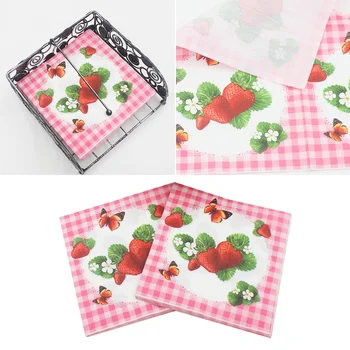 20 листа творчески ягодов печат салфетка за еднократна употреба хартиени салфетки парти консумативи за парти банкет ежедневна употреба