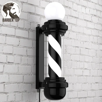 Barber полюс светлина цилиндрична коса салон бръснарница класически отворен табела знак стена монтирани LED въртяща светлина високо качество