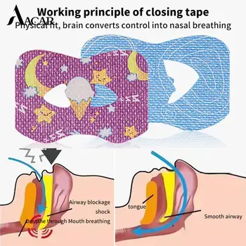 20pcs сън затворена уста стикери против хъркане стикери затвори кръпка за възрастни дишане корекция кръпка ортеза лента