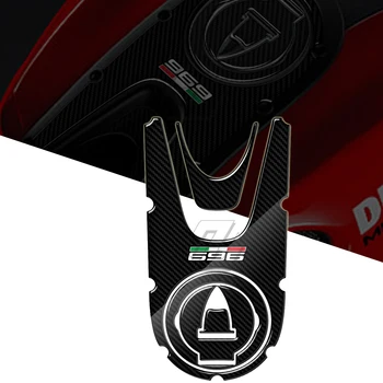3D Carbon-look мотоциклет гориво газ капачка стикери резервоар подложка защита случай за Ducati чудовище 696 2008-2014