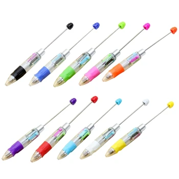 Многоцветна химикалка Beadable писалка Ballpoint прибиращ се многоцветен писалка