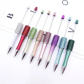 20pcs диамантени мъниста писалка DIY цветни Beadable химикалки студент канцеларски писалки за писане училище офис консумативи