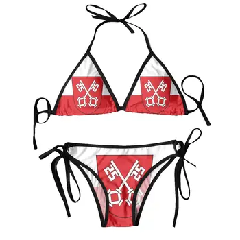 Секси бразилски ремък бикини Mujer бански жени 2023 Flagge Regensburg Summer Beachwear