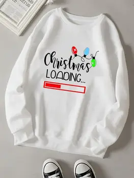 Lovely Trend Sweet 90s Holiday Clothing Christmas Women New Year Print Female Pullovers Lady Fashion Woman Graphic Sweatshirts