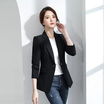 Малък костюм палто Дамски 2023 пролет и есен нова корейска версия тънък годни темперамент случайни и гъвкави дамски костюм палто