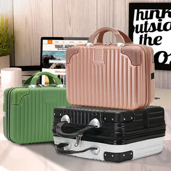 Mini пътуване ръчен багаж козметичен случай мода преносим чанта за носене куфар за жени грим многофункционално съхранение Q108