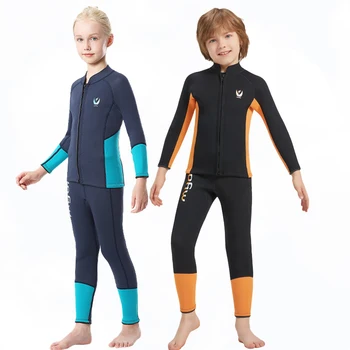 3mm Неопренов водолазен костюм от две части Поддържайте топло Детски сърф бански Момчета момичета Бански за гмуркане