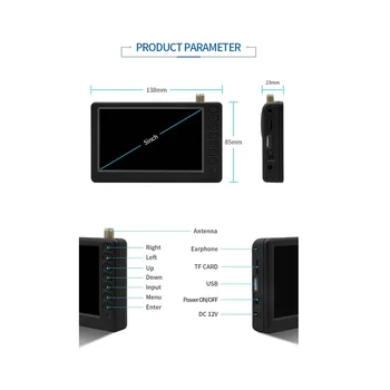 5 инчов джобен телевизор ISDB T DVB T2 ATSC Преносим акумулаторен мини цифров аналогов мини автомобилен телевизор Портативен TV-EU щепсел