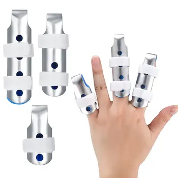 3 бр. Шини за пръсти, метални шини за опора за пръсти, стабилизатор на пръстите с регулируеми ремъци, за възрастни деца