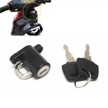 1 Комплект закачалка за заключване на каска Универсална мотоциклетна мотоциклетна моторна кола-стайлинг и 2 ключа Комплект издръжливи за Vespa Gts Dropshipping
