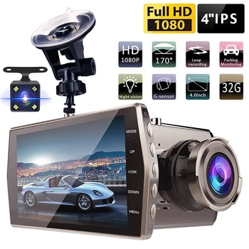 Car DVR 1080P Full HD Dash Cam Камера за превозни средства Огледално задвижване Видеорекордер Паркинг монитор Черна кутия Auto Dashcam Нощно виждане