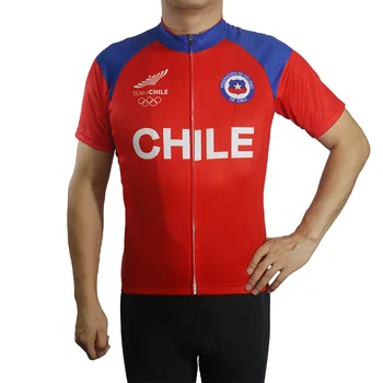 Chile Jersey Bike Shirt Red Sweater Cycling Team Clothing Motocross Downhill MTB Offroad Mx Mountain Dry Breathable Men Sports