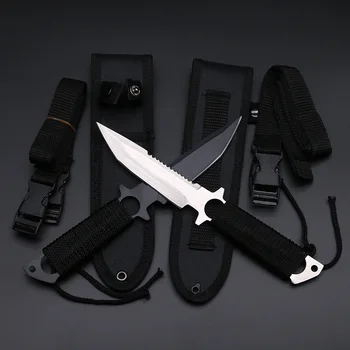 Висококачествени джобни тактически ножове Нож с фиксирано острие Спасителни инструменти за оцеляване Ловни ножове Лов Борба Открит къмпинг нож