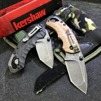 Kershaw 8750 Мини Edc нож Flipper сгъваем нож 8Cr13MOV Blade Rescue Лов Tacitcal Gear Преносими джобни ножове Ръчен инструмент