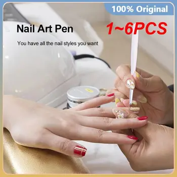 ELECOOL/Комплект четки за нокти Акрилна френска ивица нокти изкуство линия писалка 3D съвети Маникюр тънък линия рисуване UV гел инструменти за рисуване
