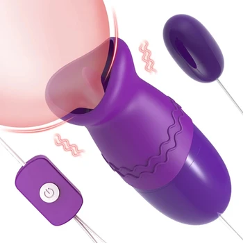 USB Език Орално Облизване Вибратор Скок Яйце клитор стимулатор G-точка вагина масаж вибриращ яйце секс играчки за жени мастурбатор