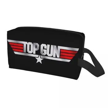 Персонализирана козметична чанта за пътуване с горен пистолет за жени Американски филм грим тоалетни принадлежности организатор дами красота съхранение Dopp комплект
