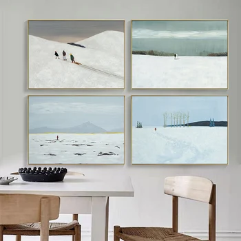 Абстрактно небе море платно живопис модерен морски пейзаж скандинавски плакати и отпечатъци стена декор снимки за хол коридор стая