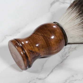 Мъже бръснене четка бръснене дървена дръжка лицето брада почистване уред високо качество Pro салон инструмент безопасност бръснач четка