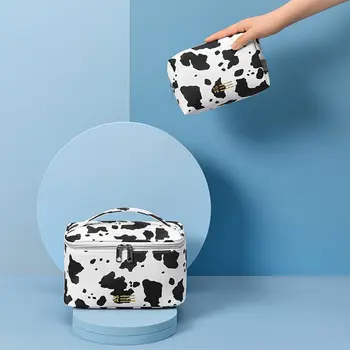 Travel сладък крава модел открит чанта за съхранение водоустойчив тоалетни принадлежности чанта козметичен контейнер грим чанта жени козметична чанта