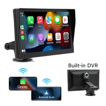 9 инчов преносим автомобил Bluetooth MP5 плейър безжичен Carplay MAP навигация вграден DVR с кола рекордер камера мултимедиен плейър